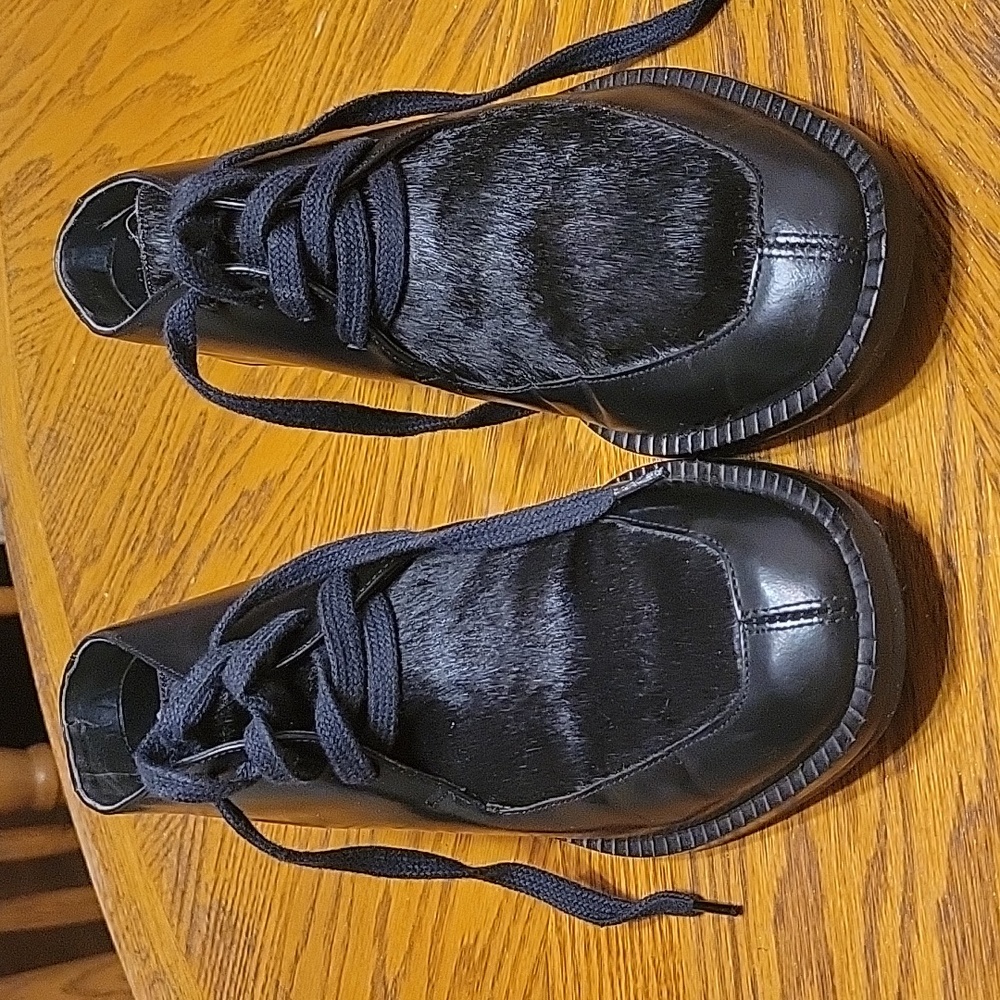 INC INTERNATIONAL CONCEPTS Mid Height Black Lace-up Shoes